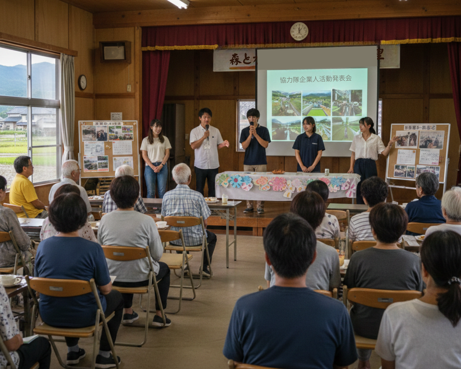 音威子府村・協力隊活動発表会の様子
